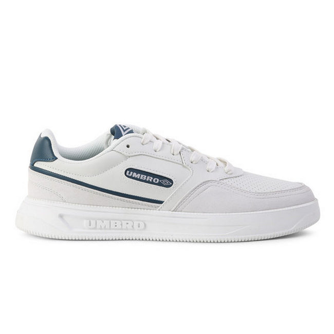 White-Stellar Blue - Pack Shot - Umbro Mens Greco Logo Sneakers
