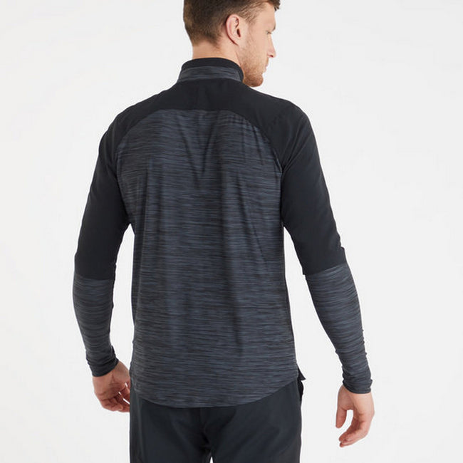 Black-Carbon - Back - Umbro Mens Pro Elite Marl Half Zip Training Top