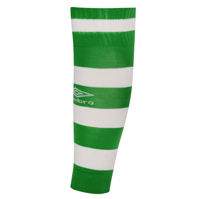 Emerald-White - Front - Umbro Mens Hooped Sock Leg