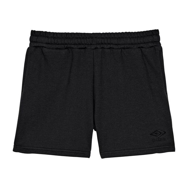 Black - Front - Umbro Womens-Ladies Core Sweat Shorts