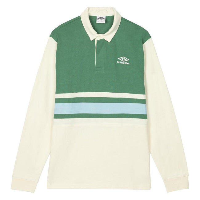 Ecru-Fir-Angel Falls - Front - Umbro Mens Jersey Rugby Shirt