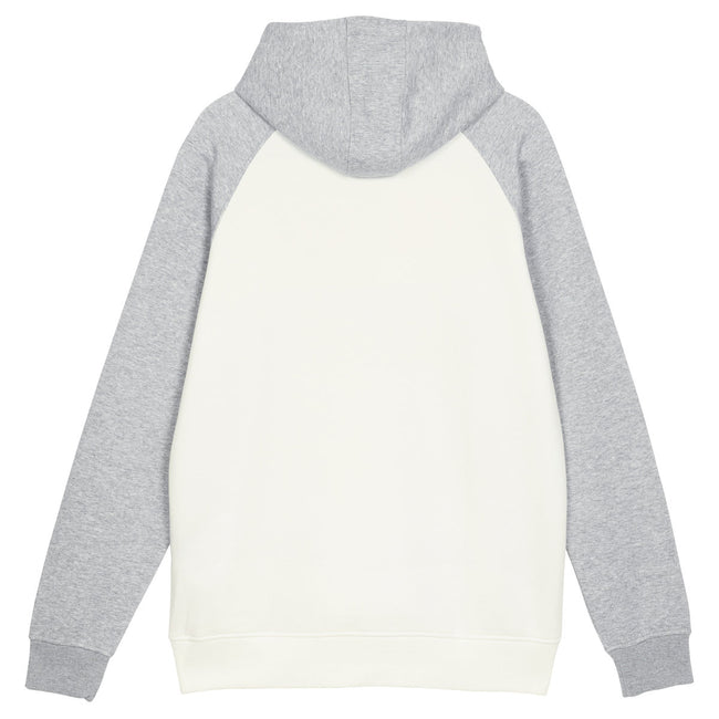 Ecru-Grey Marl - Back - Umbro Mens Core Raglan Hoodie