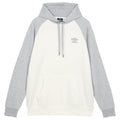 Ecru-Grey Marl - Front - Umbro Mens Core Raglan Hoodie