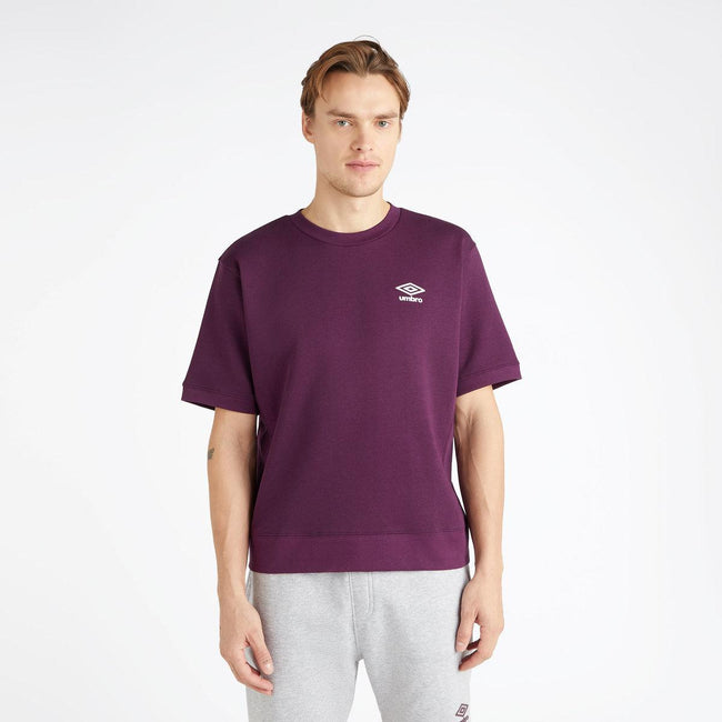 Potent Purple-Nimbus Cloud - Front - Umbro Mens Core Short-Sleeved Sweatshirt