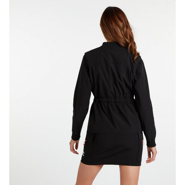 Black-Pink Lift-White - Back - Umbro Womens-Ladies Resort Utility Zip-off Sleeves Jacket