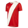 Vermillion-White - Front - Umbro Mens Nazca Short-Sleeved Jersey