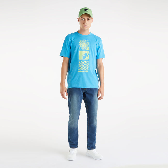 Malibu Blue - Pack Shot - Umbro Mens MTV T-Shirt