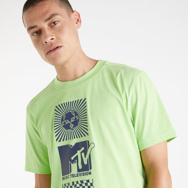 Jade Lime - Side - Umbro Mens MTV T-Shirt