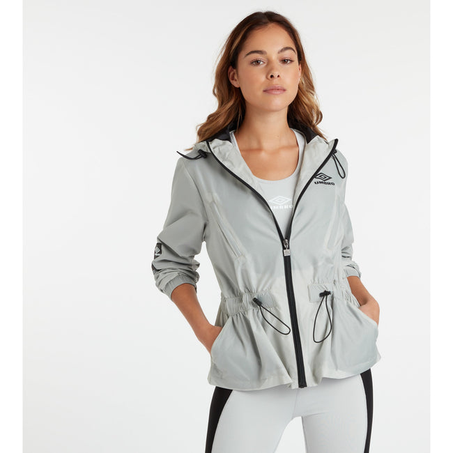 Mist-Black - Lifestyle - Umbro Womens-Ladies Tech ZT Reflective Jacket
