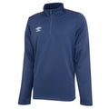 Navy-Dark Navy - Front - Umbro Childrens-Kids Half Zip Pullover