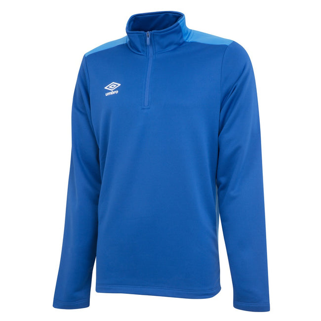 Royal Blue-French Blue - Front - Umbro Childrens-Kids Half Zip Pullover