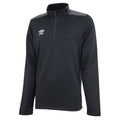Black-Carbon - Front - Umbro Childrens-Kids Half Zip Pullover