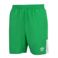 Verdant Green-Emerald-White - Front - Umbro Mens Training Rugby Shorts