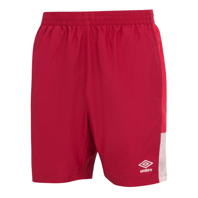 Jester Red-Vermillion-White - Front - Umbro Mens Training Rugby Shorts