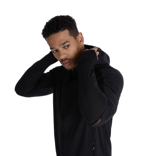 Black-Cherry Tomato - Lifestyle - Umbro Mens PTF Hybrid Padded Jacket