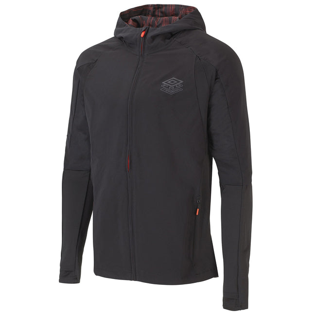Black-Cherry Tomato - Front - Umbro Mens PTF Hybrid Padded Jacket