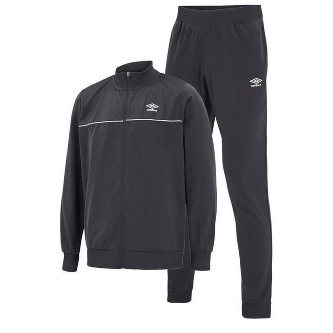 Black-White - Front - Umbro Mens Active Tricot Tracksuit