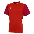 Vermillion-Jester Red-White - Front - Umbro Mens Contrast Training Jersey