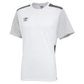 White-High Rise Gray-Carbon - Front - Umbro Mens Contrast Training Jersey