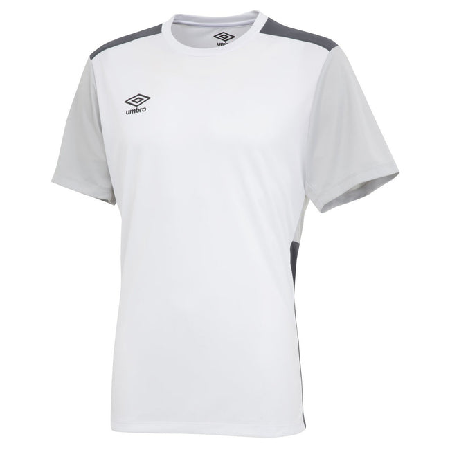 White-High Rise Gray-Carbon - Front - Umbro Mens Contrast Training Jersey
