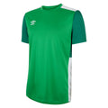 Emerald-Verdant Green-White - Front - Umbro Mens Contrast Training Jersey