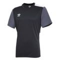 Black-Carbon-White - Front - Umbro Childrens-Kids Contrast Training Jersey