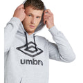Black-Gray Marl - Side - Umbro Mens Big Logo Hoodie