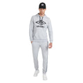 Black-Gray Marl - Pack Shot - Umbro Mens Big Logo Hoodie