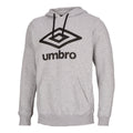 Black-Gray Marl - Front - Umbro Mens Big Logo Hoodie