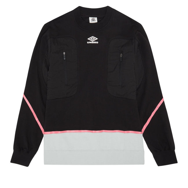 Black-Mist - Front - Umbro Mens Elite Tech Sweatshirt