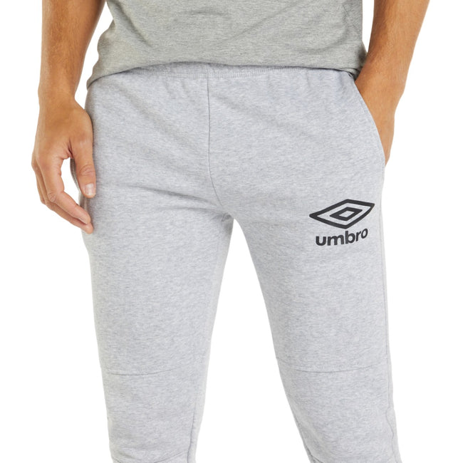 Black-Gray Marl - Side - Umbro Mens Active Style Skinny Sweatpants