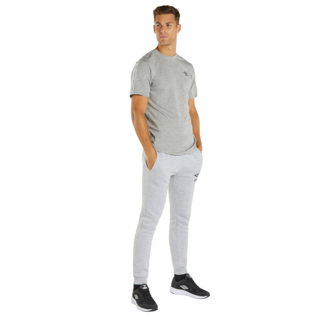 Black-Gray Marl - Pack Shot - Umbro Mens Active Style Skinny Sweatpants