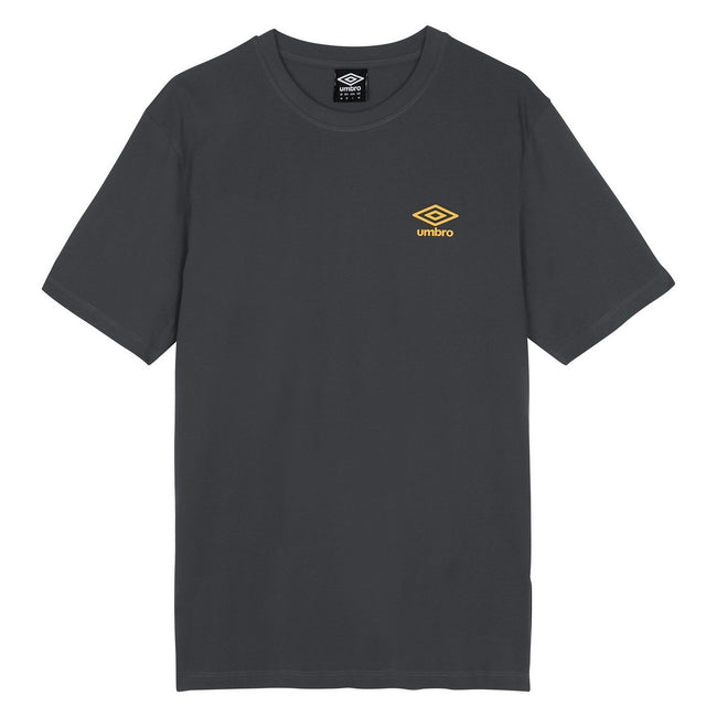 Collegiate Blue-Blazing Orange - Front - Umbro Mens Core Small Logo T-Shirt
