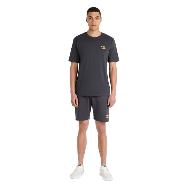 Collegiate Blue-Blazing Orange - Pack Shot - Umbro Mens Core Small Logo T-Shirt