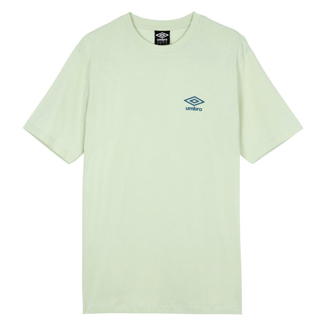 Subtle Green-Lyons Blue - Front - Umbro Mens Core Small Logo T-Shirt