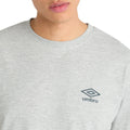 Collegiate Blue-Gray Marl - Side - Umbro Mens Core Small Logo T-Shirt