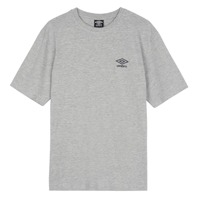 Collegiate Blue-Gray Marl - Front - Umbro Mens Core Small Logo T-Shirt