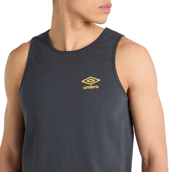 Collegiate Blue-Blazing Orange - Side - Umbro Mens Core Tank Top