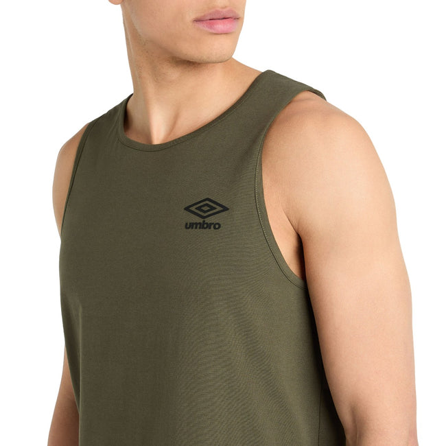 Forest Night-Black - Side - Umbro Mens Core Tank Top