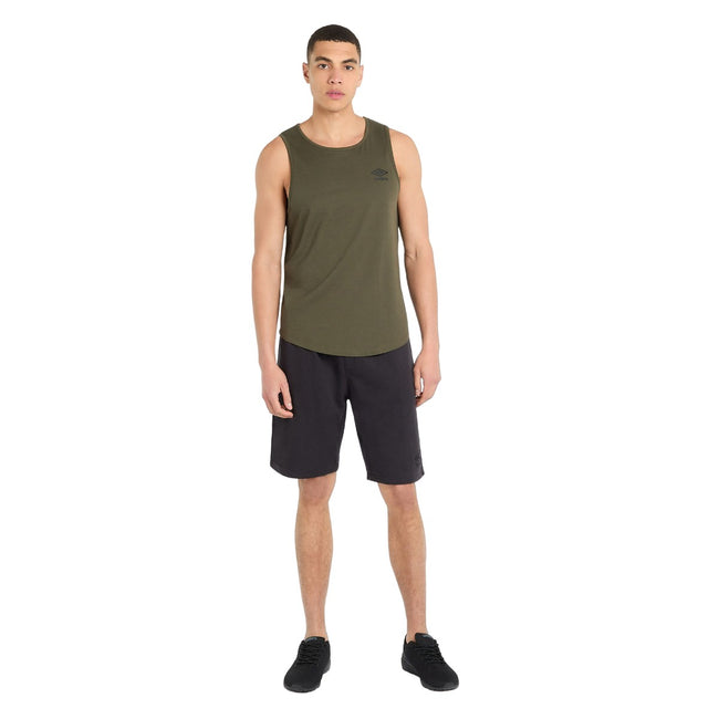Forest Night-Black - Pack Shot - Umbro Mens Core Tank Top