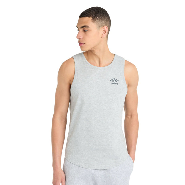 Collegiate Blue-Gray Marl - Lifestyle - Umbro Mens Core Tank Top