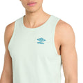 Subtle Green-Lyons Blue - Side - Umbro Mens Core Tank Top