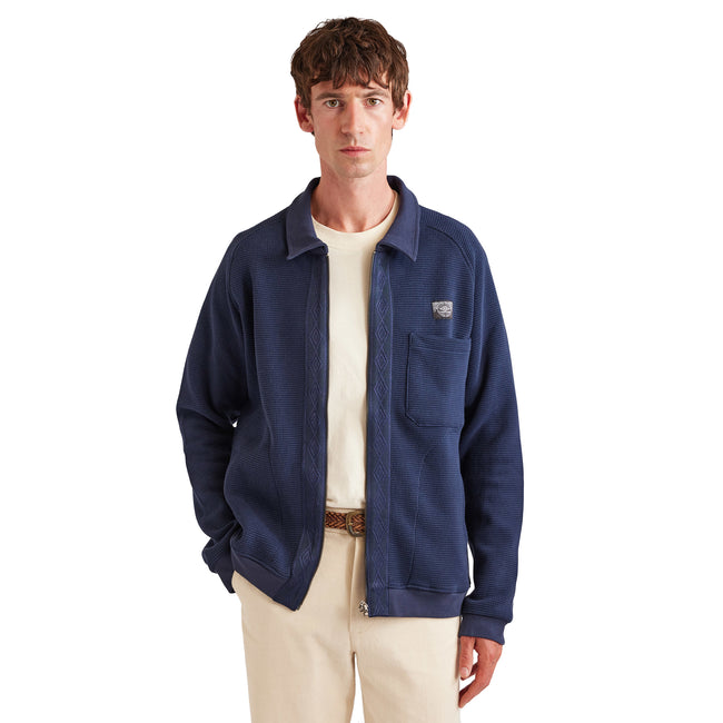 Navy - Back - Umbro Mens Percival Tonal Tape Track Jacket