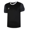 Black-White-Carbon - Front - Umbro Childrens-Kids Total Training Jersey