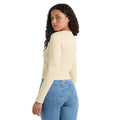Biscotti-White - Back - Umbro Womens-Ladies Long-Sleeved Crop Top