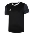 Black-White-Carbon - Front - Umbro Mens Total Training Jersey