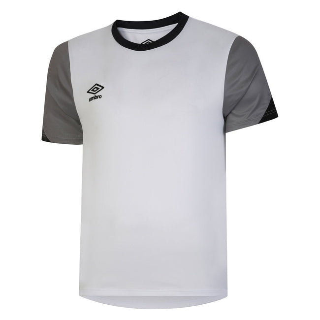 White-Titanium-Black - Front - Umbro Mens Total Training Jersey
