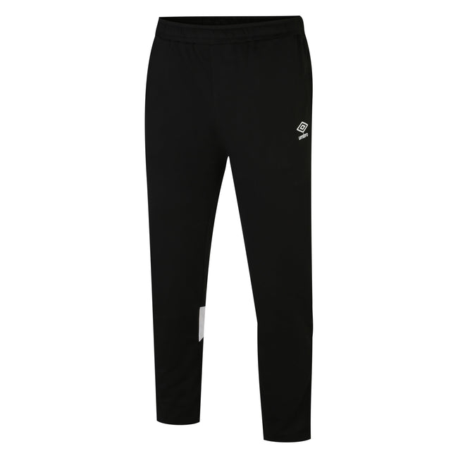 Black-White - Front - Umbro Mens Total Training Knitted Sweatpants