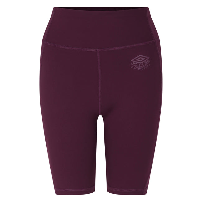 Potent Purple-Mauve Shadow - Front - Umbro Womens-Ladies Pro Training Cycling Shorts