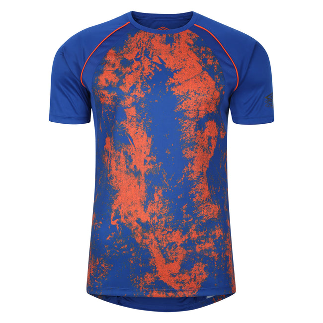 Deep Surf-Vermillion Orange - Front - Umbro Mens Pro Elite Graphic Print Training Jersey